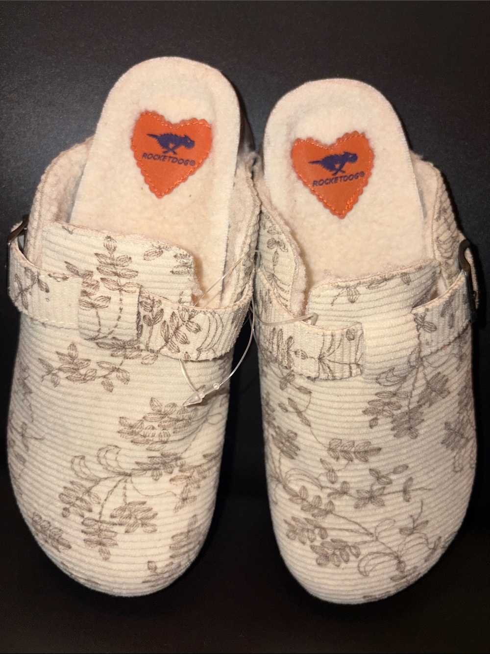 Rocket Dog Ladies Floral Cream Mules with Buckle Detail Size 6
